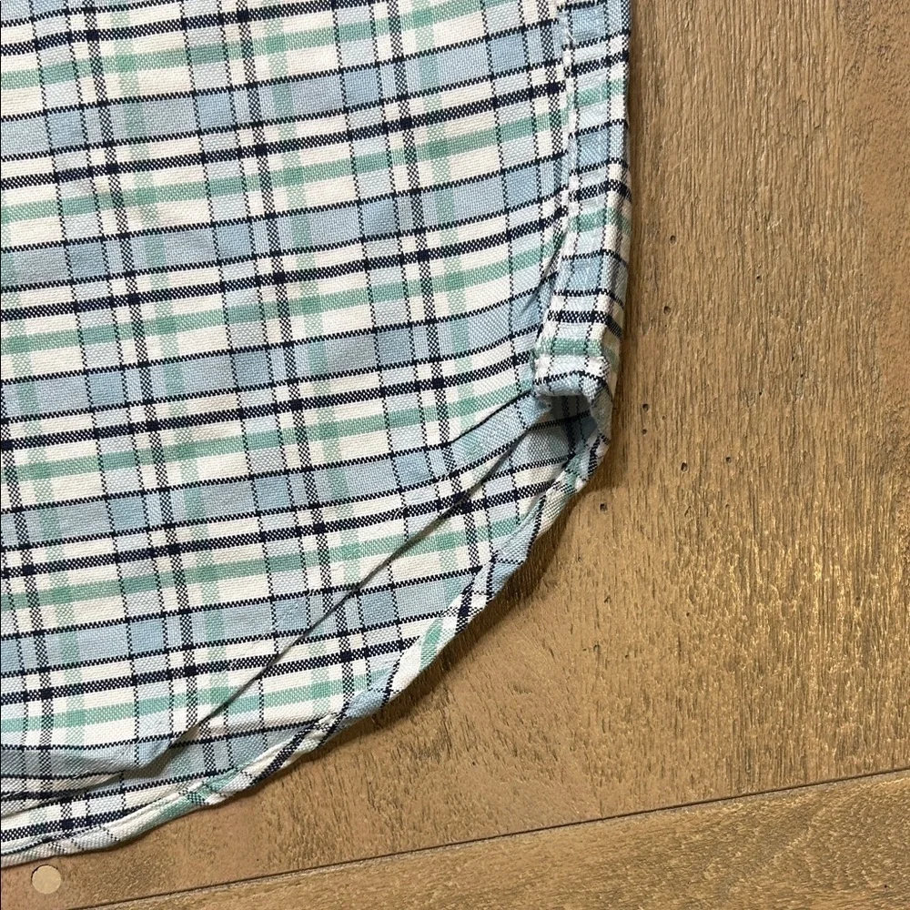 Men's J Crew Blue Plaid Oxford shirt, XL